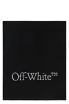 Off-white Virgin Wool Scarf In Black