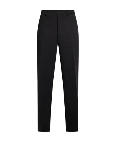 Off-white Virgin-wool Tailored Trousers In Black