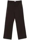 Off-white Virgin-wool Wide-leg Trousers In Brown