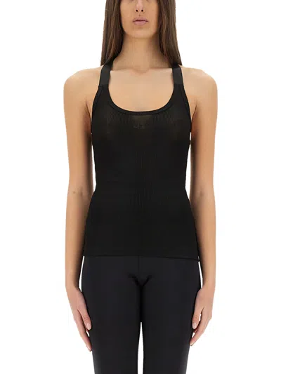OFF-WHITE VISCOSE TOP WITH LOGO