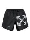 Off-white Vive-arrow-print Swim Shorts In Black