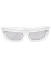 Off-white White Volcanite Square Sunglasses In Grey