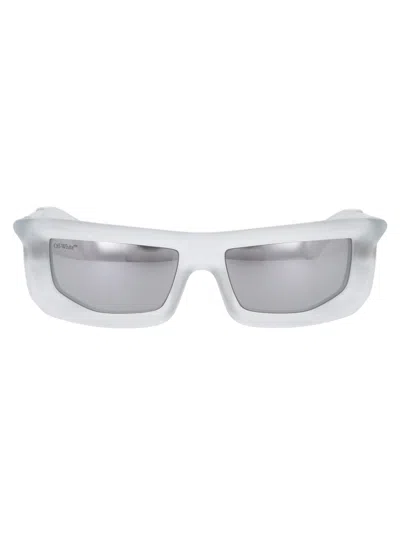Off-white Volcanite Sunglasses In 0072 Crystal Mir Silver