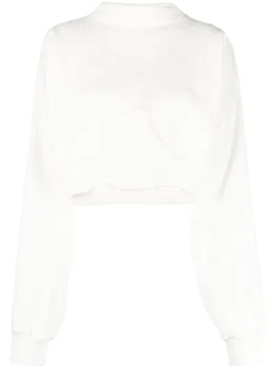 Off-white Vortix Cor Cropped Sweatshirt In Nude
