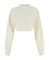 Off-white Off White Ivory Cotton Oversize Sweatshirt In White