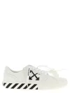 Off-white Vulc Undercut White And Black Cotton Sneakers In White