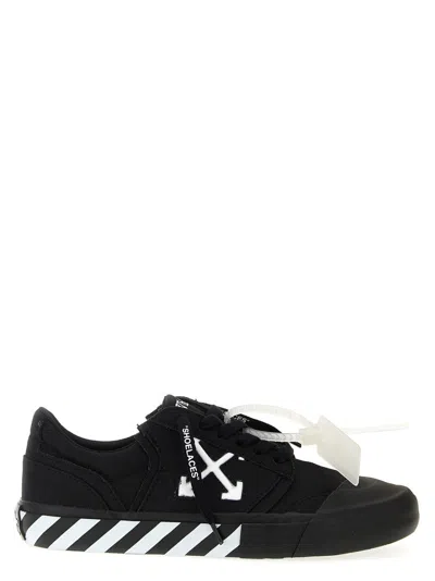 Off-white Round-toe Low-top Casual Shoes In Black