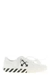 Off-white Vulc Undercut White And Black Cotton Sneakers In Neutral