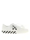 Off-white Low-top Sneakers With Striped Rubber Sole In White