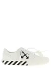 Off-white Vulc Undercut White And Black Cotton Sneakers