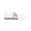 Off-white Vulc Undercut White And Black Cotton Sneakers In White
