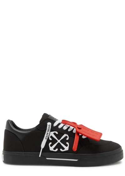 Off-white Vulcanised Canvas Sneakers In Black
