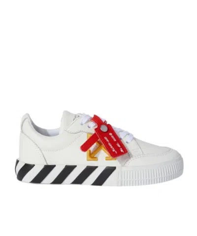 OFF-WHITE OFF-WHITE KIDS VULCANIZED LEATHER LOW-TOP SNEAKERS