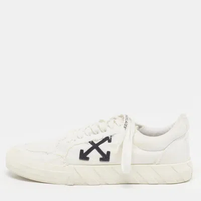 Pre-owned Off-white Vulcanised Size 42 White Canvas Low Top Sneakers