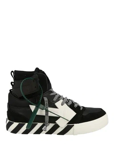 OFF-WHITE OFF-WHITE VULCANIZED CANVAS HIGH-TOP SNEAKERS MAN SNEAKERS MULTICOLORED SIZE 9 CALFSKIN, POLYESTER