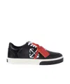 Off-white Off White Low Leather Vulcanized Sneakers For In Black