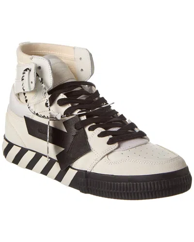 Off-white Vulcanized Leather High-top Sneaker In White