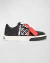 Off-white Vulcanized Leather Low-top Sneakers In 1001 Black White