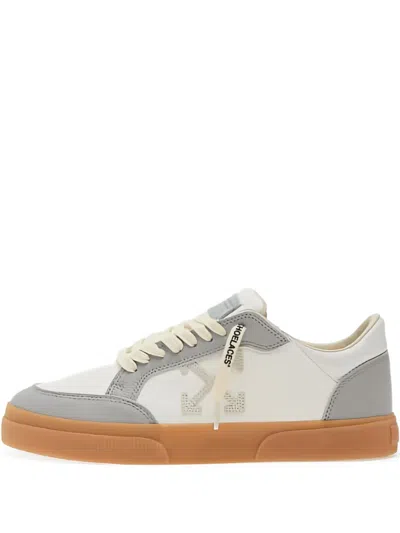 Off-white Vulcanized-leather Sneakers In White