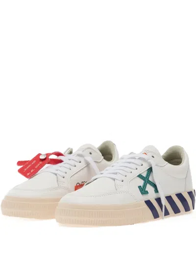 Off-white Vulcanized Leather Sneakers In White