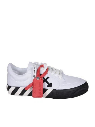 Off-white Vulcanized Low Sneakers In Black And White