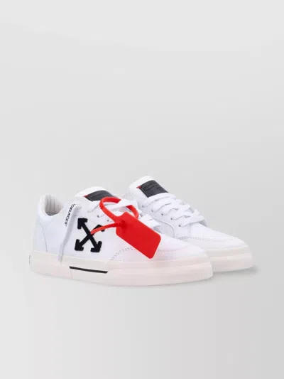 OFF-WHITE VULCANIZED LOW-TOP SNEAKERS FEATURING STITCH DETAILING