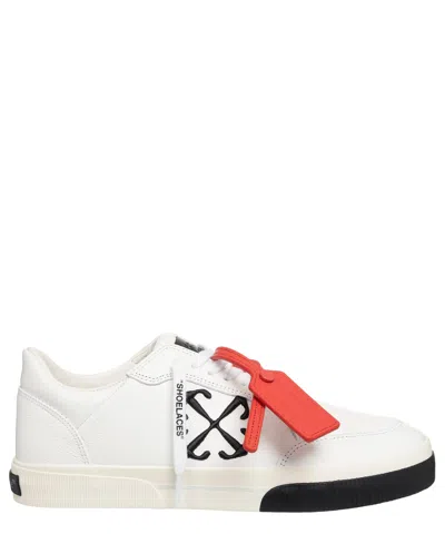 Off-white Vulcanized Leather Low-top Sneakers In White