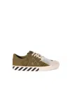 Off-white Vulcanised Tag-detail Sneakers In Brown