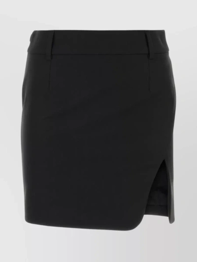 Off-white Tech Drill Tailored Miniskirt In Black