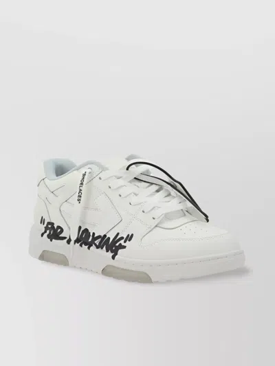Off-white Walking Sneakers With Ankle Padding And Arrows In White/black