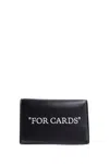 Off-white Bookish Logo-print Leather Cardholder In Black