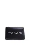 Off-white Bookish Logo-print Leather Cardholder In Black