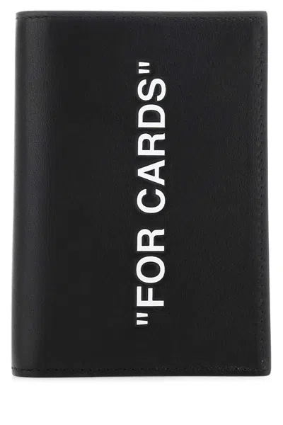 Off-white Wallets In Black