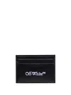 Off-white Bookish Logo-print Leather Cardholder In Black