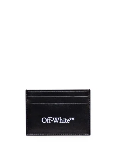 Off-white Logo Printed Cardholder In Black