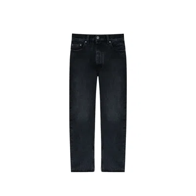 Off-white Washed Denim Jeans Men In Blue