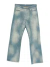 Off-white Blue Diagonal Raw Patch 90s Skate Jeans In Blue