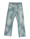 Off-white Blue Diagonal Raw Patch 90s Skate Jeans In Multi