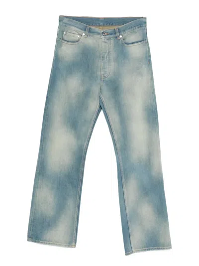 OFF-WHITE WASHED-EFFECT JEANS