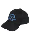Off-white Solid Color Cap With Contrasting Logo In Black Navy Bl