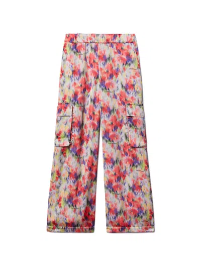 Off-white Kids' Watercolor Cargo Pants In Pink