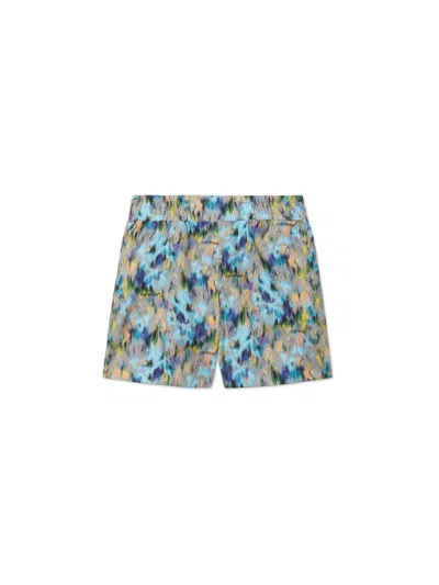 Off-white Kids' Watercolor Shorts In Blue