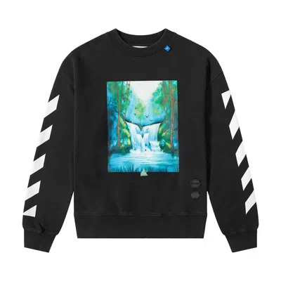 Pre-owned Off-white Waterfall Over Sweatshirt 'black'
