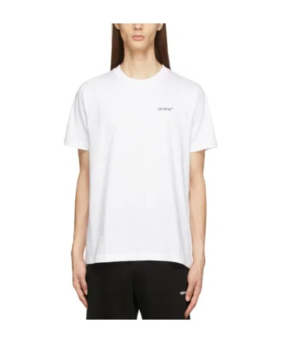 Off-white Wave Diag Print T-shirt In White