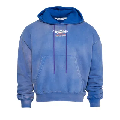 Pre-owned Off-white Wave Off Boxy Hoodie 'purple/white'