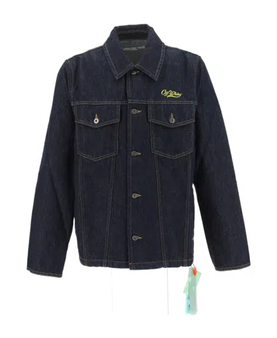 Off-white Wave Off Denim Jacket In Black