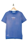 Off-white Wave Off Raw Slim Script Logo Cotton Graphic T-shirt In Purple
