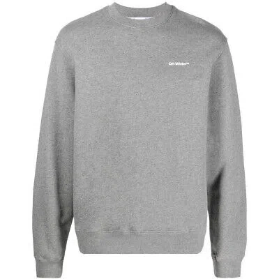 Pre-owned Off-white Wave Out Diag Design Grey Slim Sweatshirt In Gray