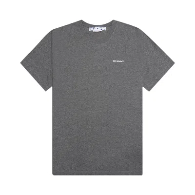 Pre-owned Off-white Wave Outline Diag Slim Short-sleeve Tee 'melange Grey' | Men's Size Xxl
