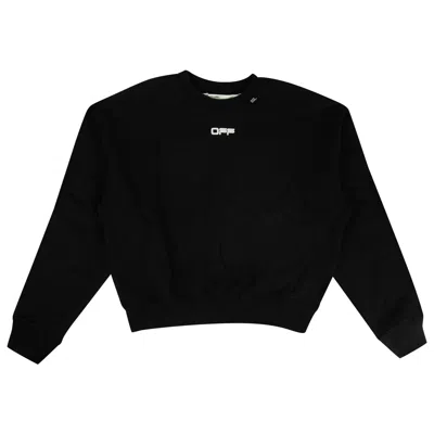 Pre-owned Off-white Wavy Line Crewneck Sweatshirt 'black'